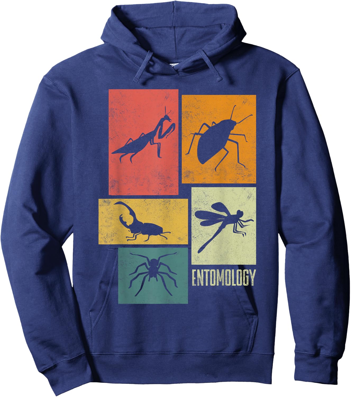 Entomologie Entomologe Insekten Silhouetten Hoodie - Hoodie | Navy