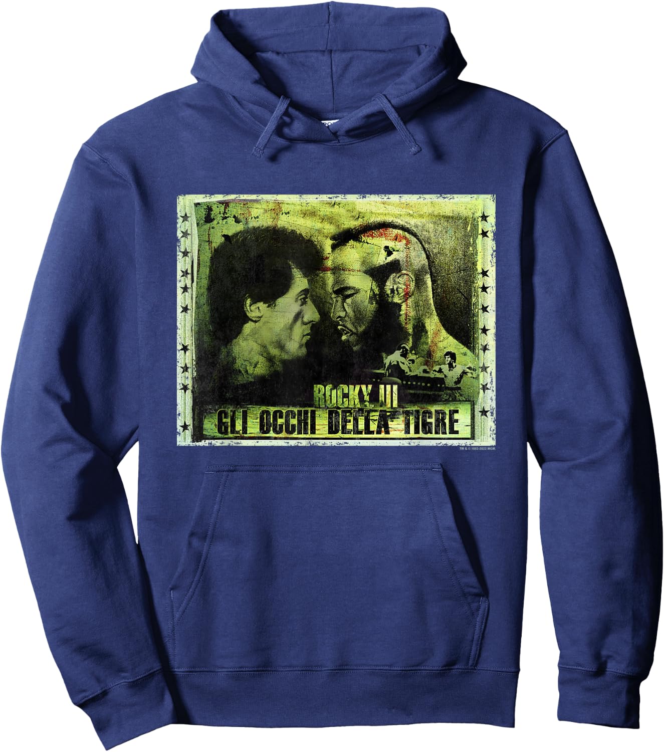 Rocky III Clubber Lang Eyes Of The Tiger Hoodie - Hoodie | Navy