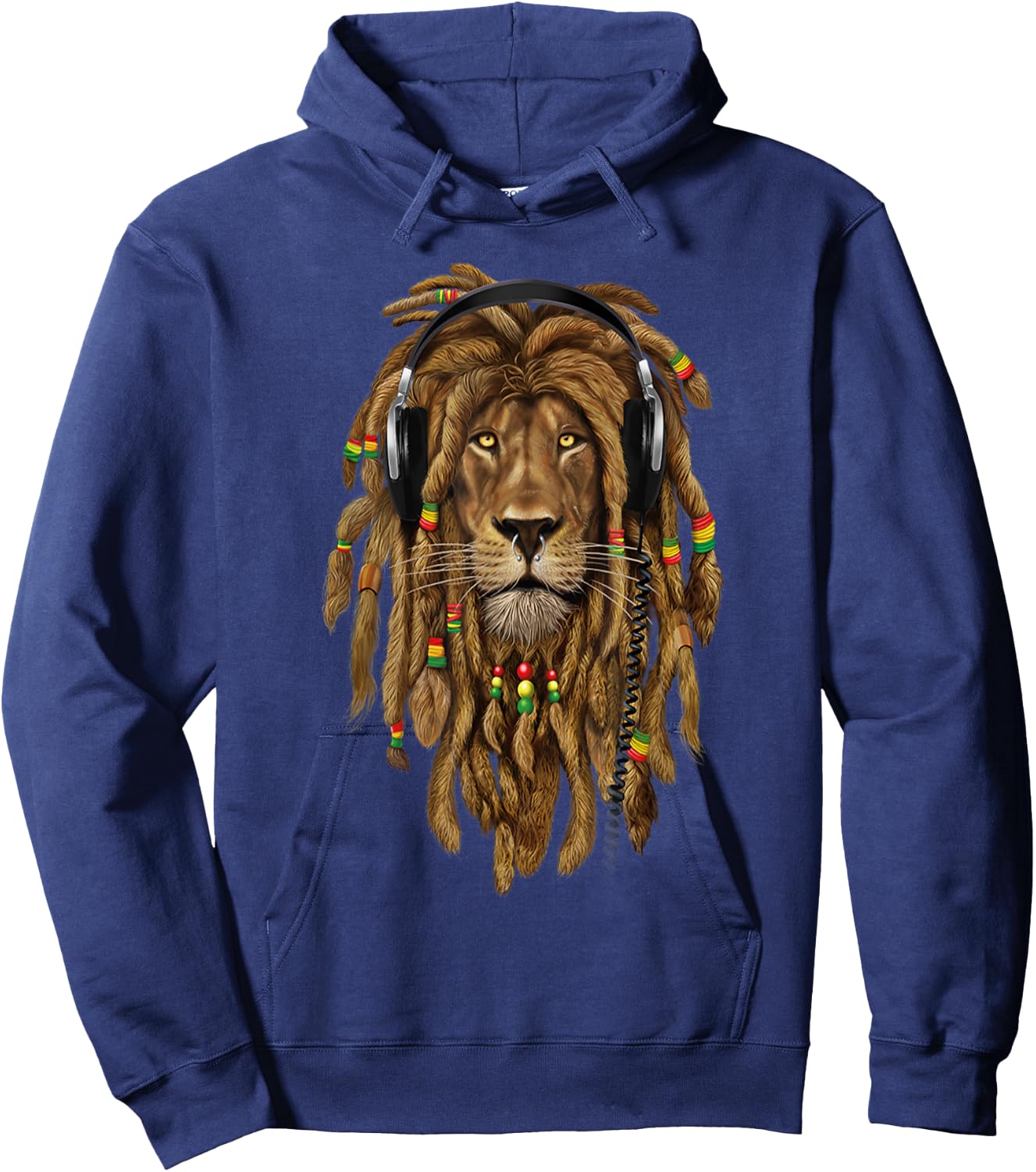 Rasta Lion Dreadlock Jamaica Gift Rastafari lover Hoodie - Hoodie | Navy