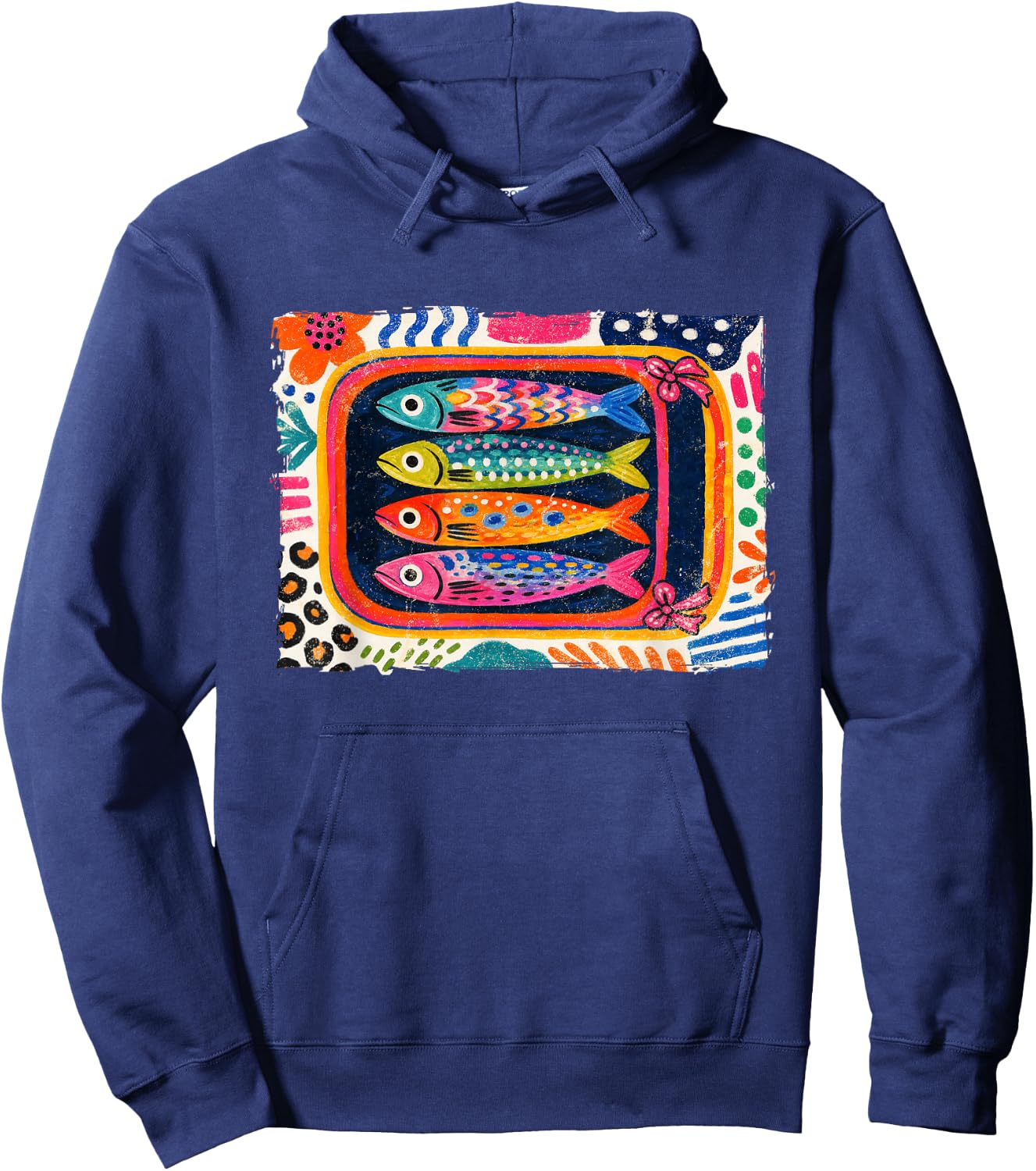 Summer Sardines Tinned Fish Coastal Aesthetic Beach Vacation Hoodie - Hoodie | Navy