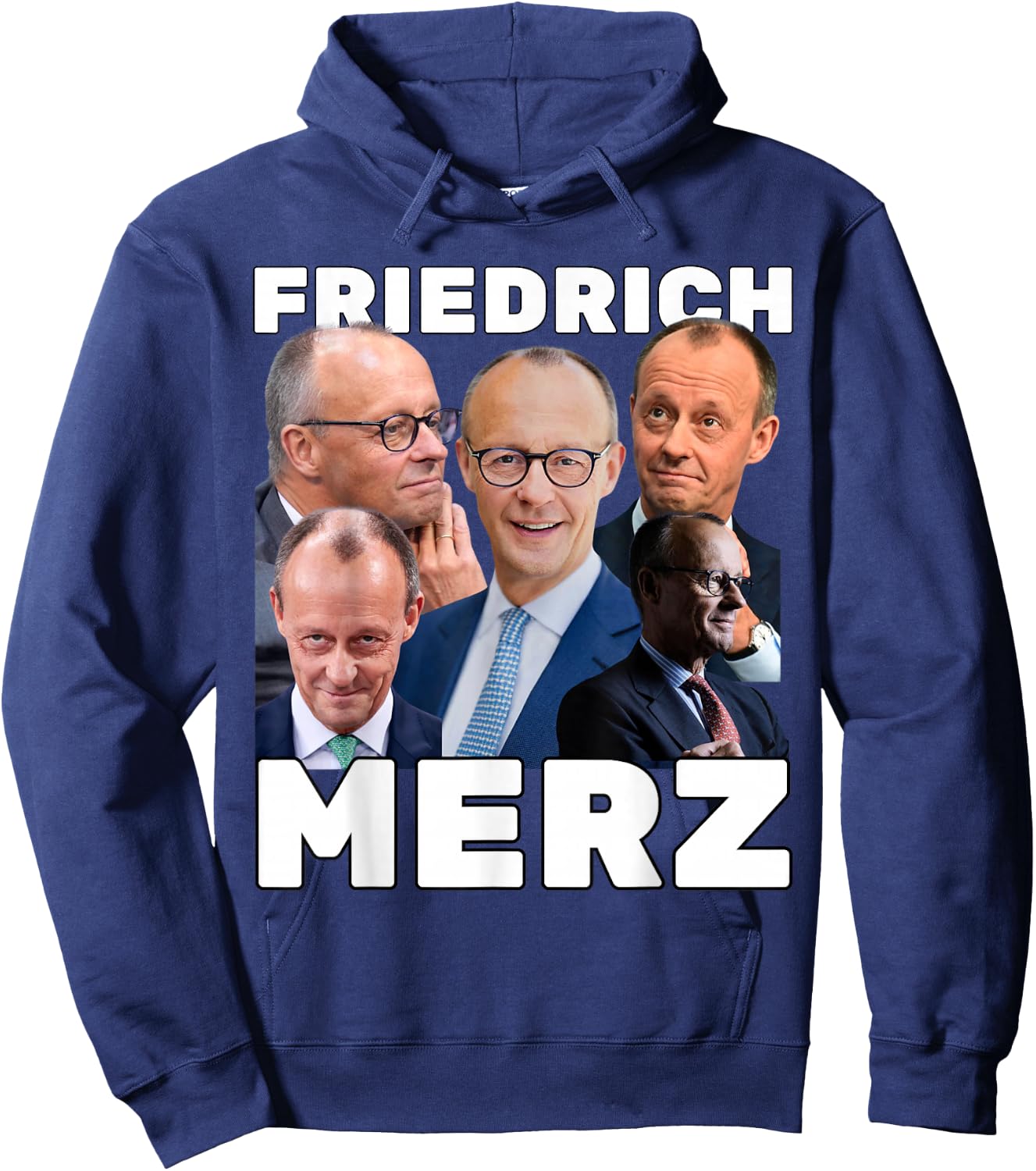 Friedrich Merz Fan-Merch , black Hoodie - Hoodie | Navy