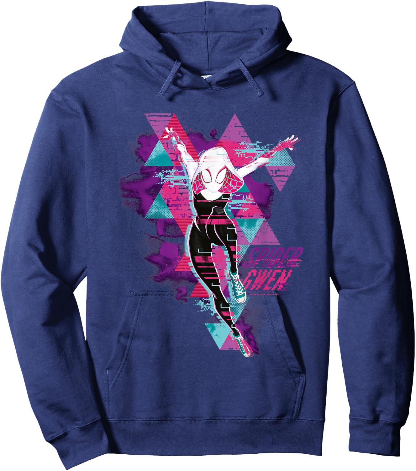 Marvel Spider-Man: Across the Spider-Verse Gwen Glitch , black Hoodie - Hoodie | Navy