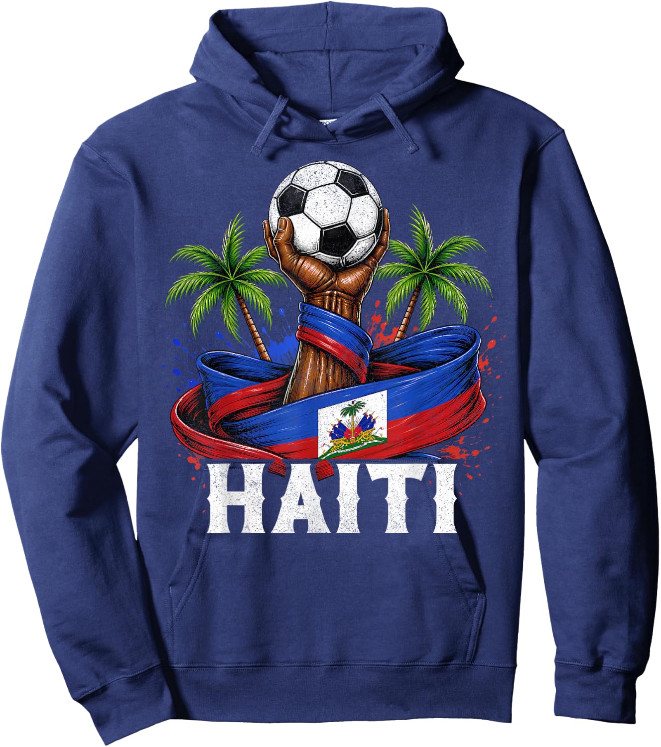 Haiti Haitian Flag Pride Women Kids Boys Men Hoodie - Hoodie | Navy