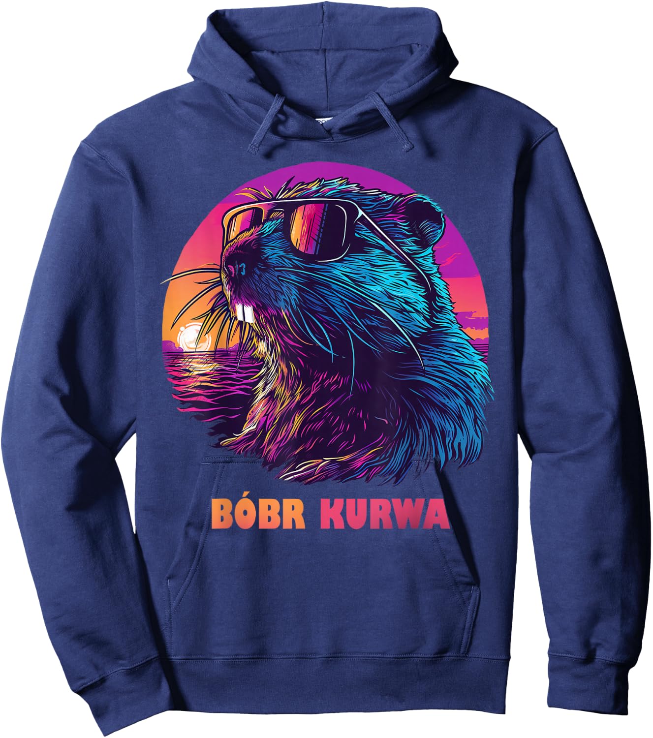 Lustiges Polnisches Biber Meme Bober Bóbr Kurwa Hoodie - Hoodie | Navy