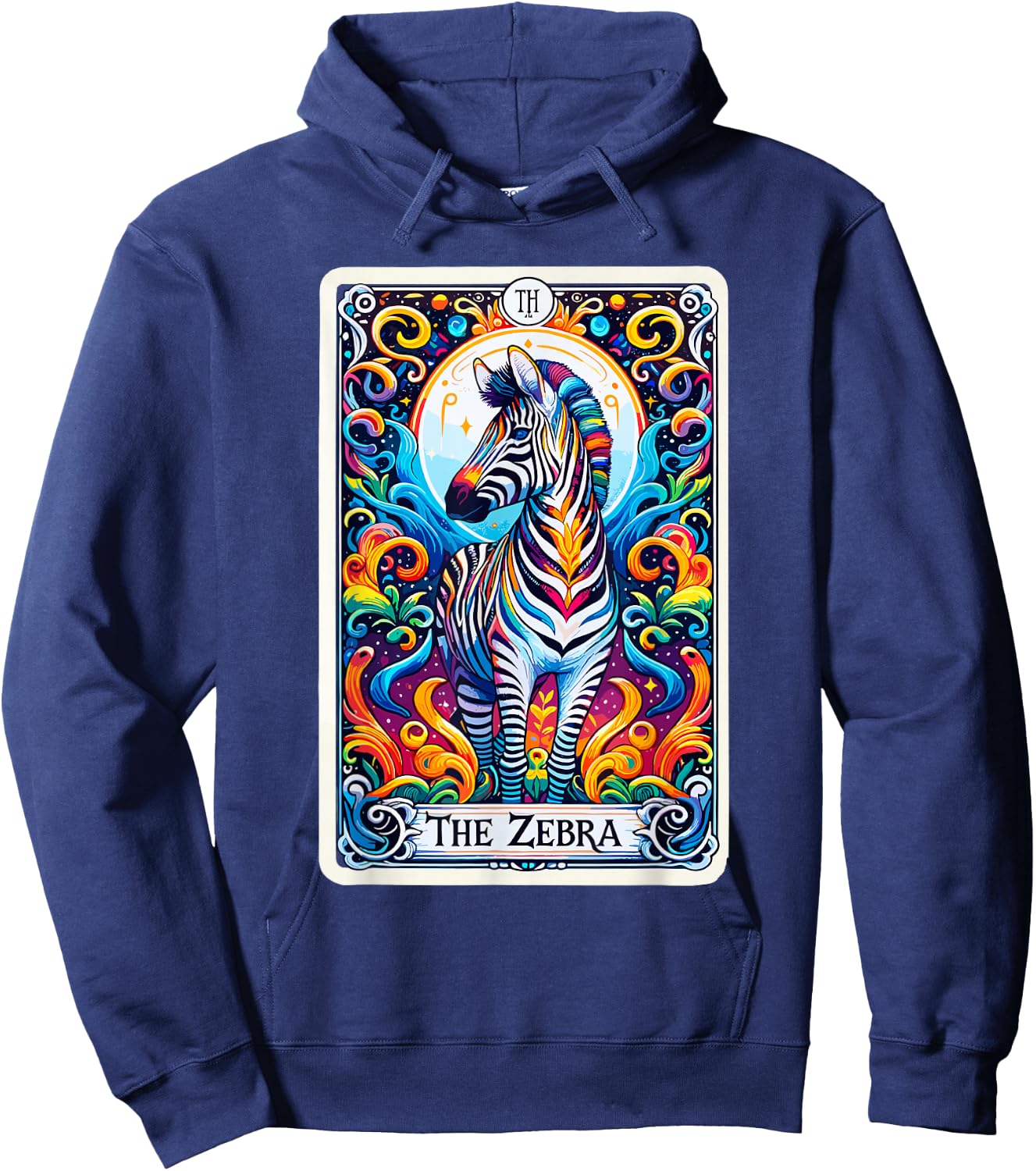 Psychic Tarot Card Zebra Lover Stuff Mystic Zebra Hoodie - Hoodie | Navy