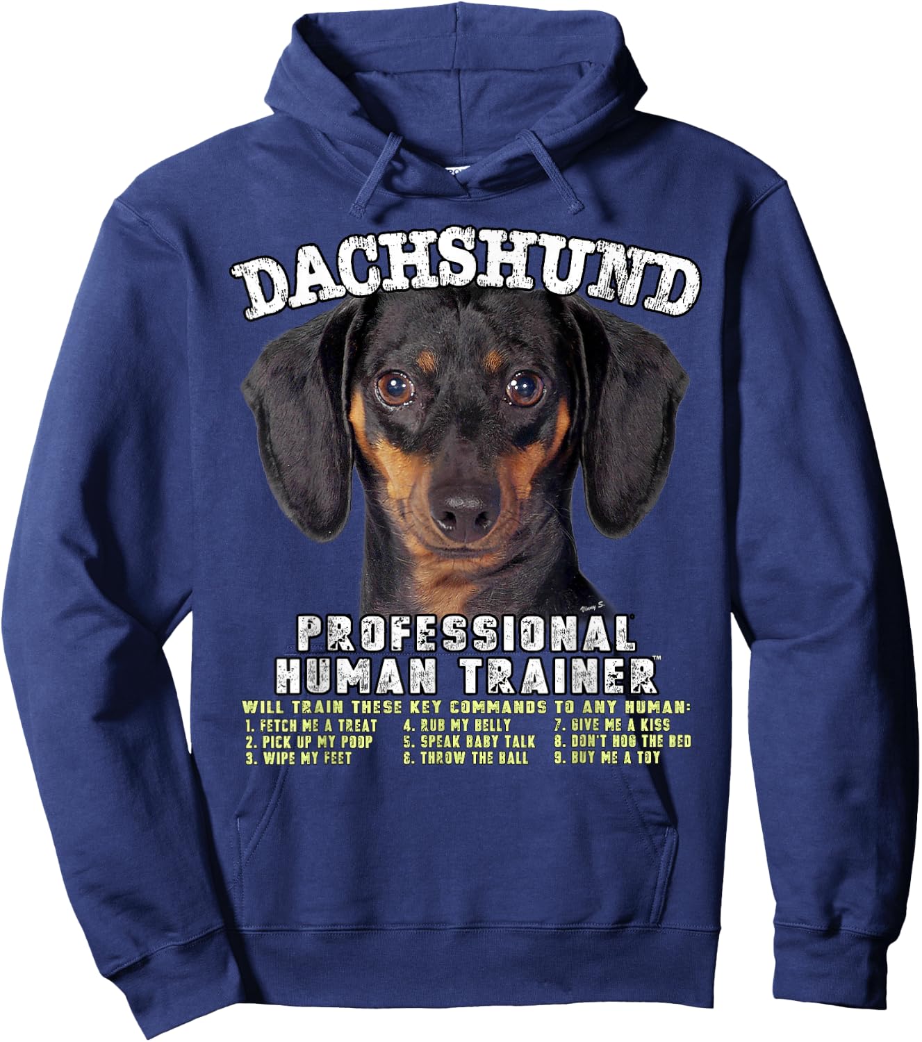Dachshund Black Tan Dog Professional Human Trainer Hoodie - Hoodie | Navy