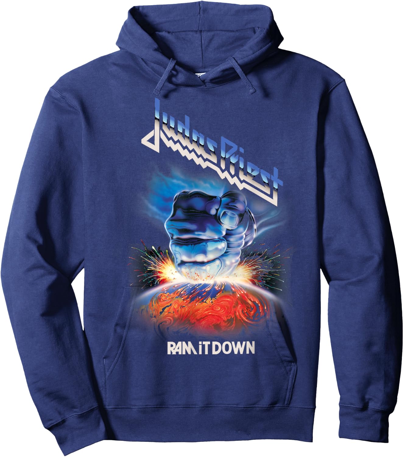 Judas Priest Ram It Down Logo Hoodie - Hoodie | Navy