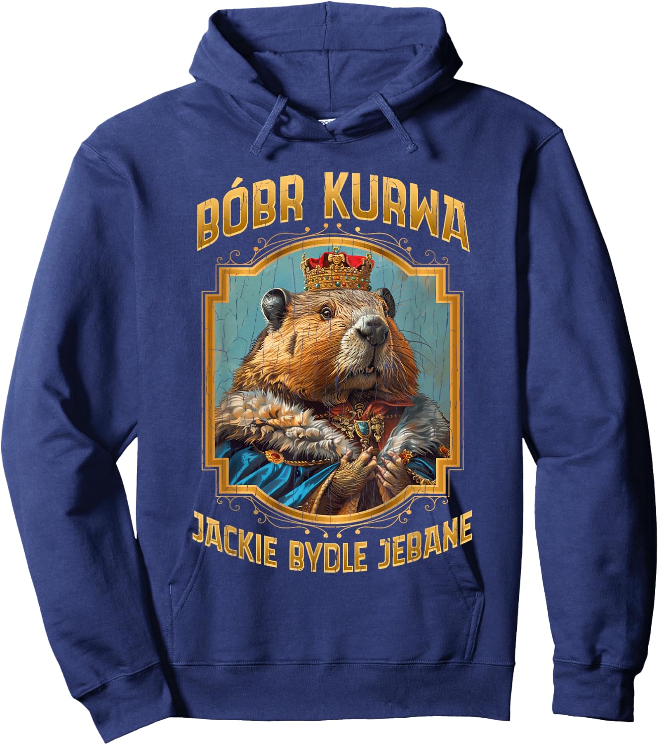 Polish Meme Bober Bobr Kurwa Hoodie - Hoodie | Navy