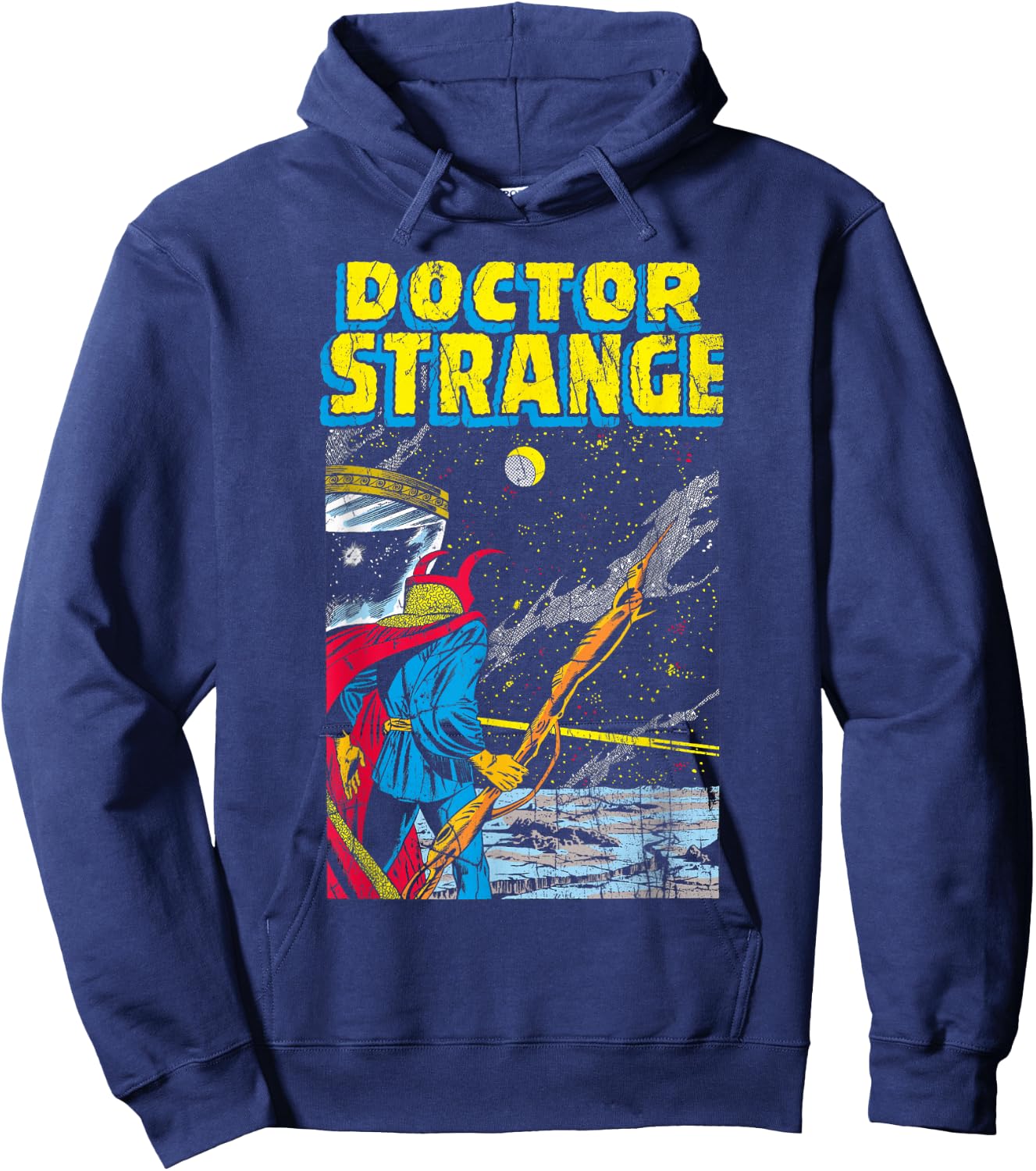 Marvel Doctor Strange Galaxy Retro Comic Graphic Hoodie - Hoodie | Navy
