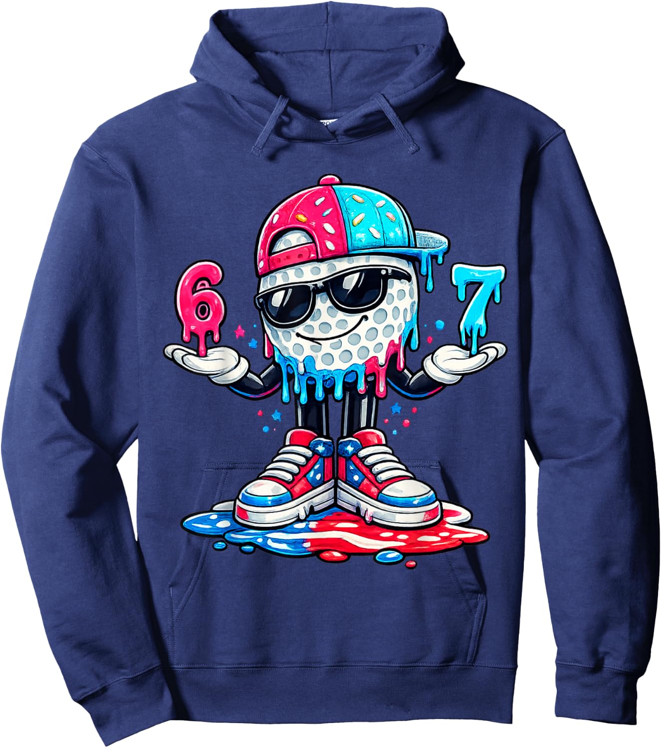 Golf Drip Team for Boys Ice Cream Six Seven Cool Hoodie - Hoodie | Navy
