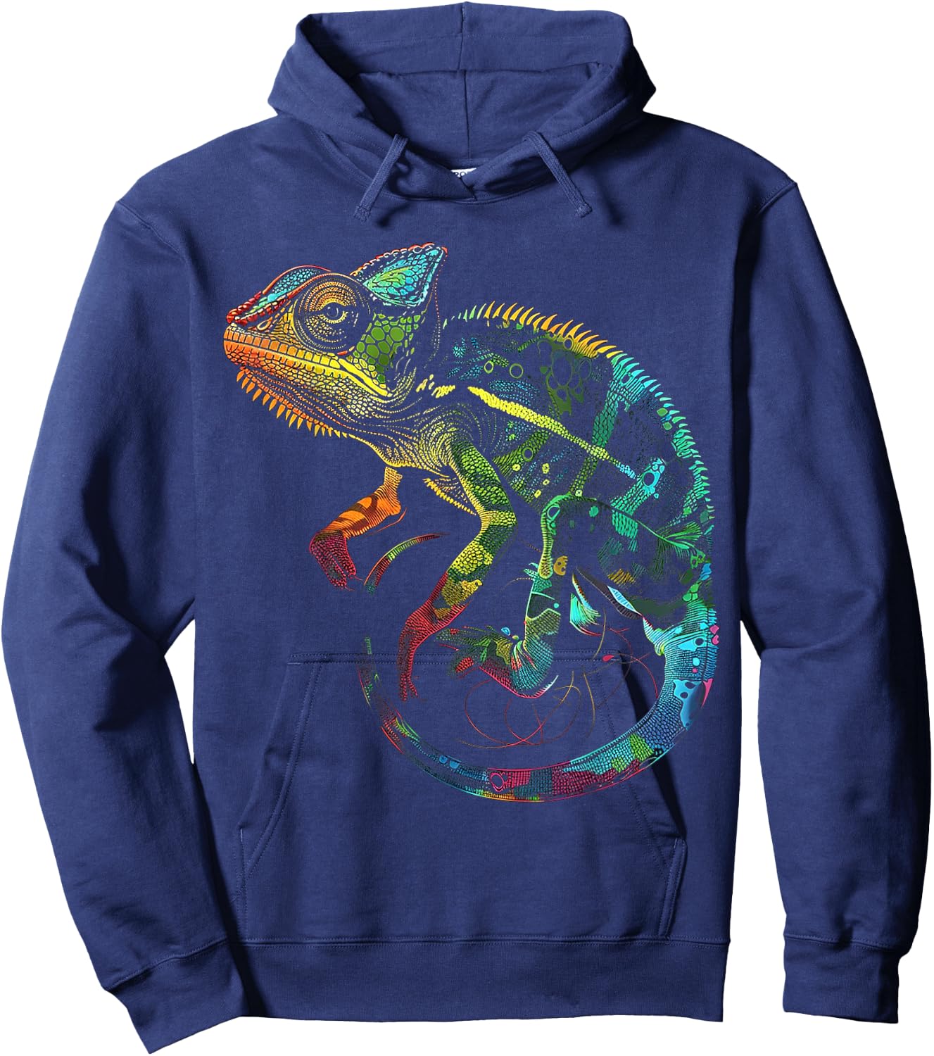 Chamäleon Tiermotiv Kunst Chamäleon Hoodie - Hoodie | Navy