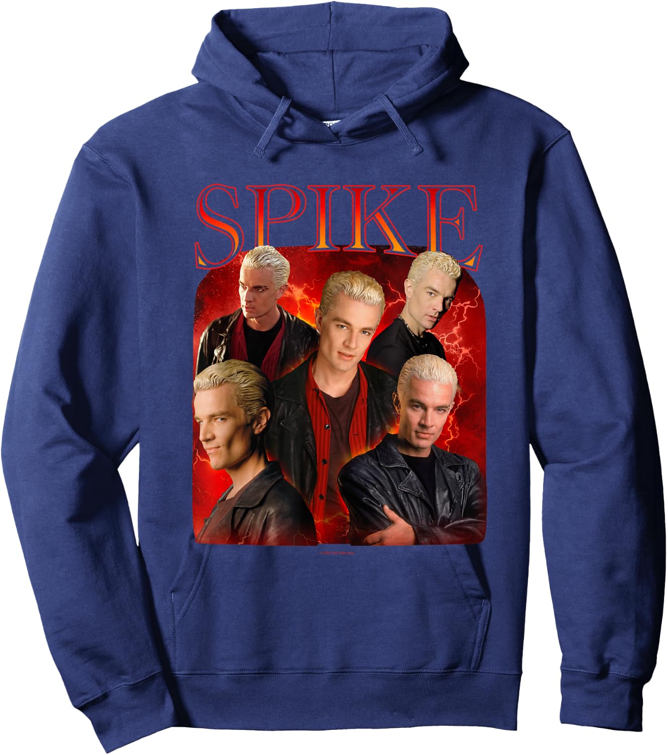 Buffy The Vampire Slayer Iconic Spike 90's Collage Poster , Black, S Hoodie - Hoodie | Navy