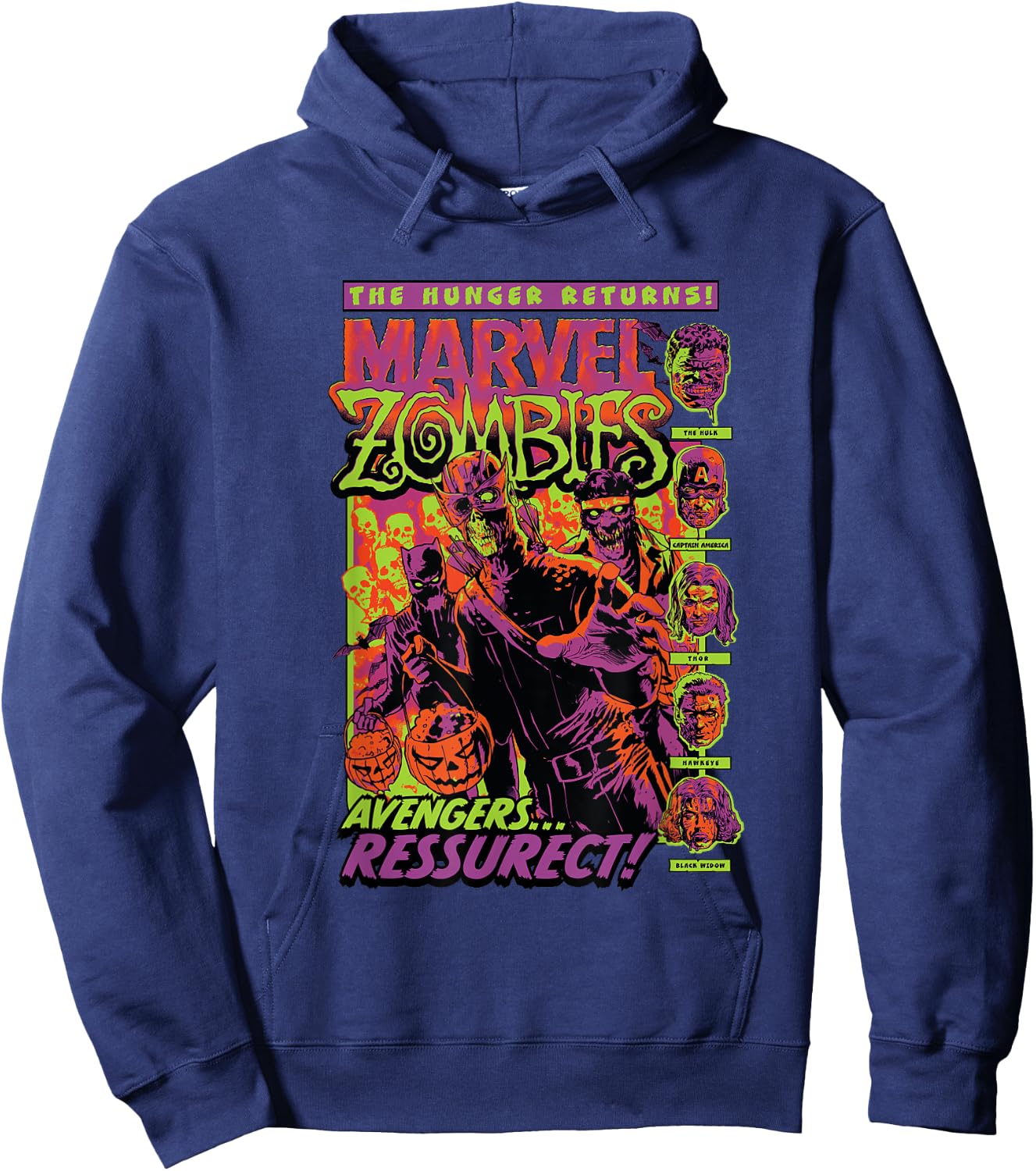 Marvel Zombies Avengers Resurrect Hunger Returns Halloween Hoodie - Hoodie | Navy