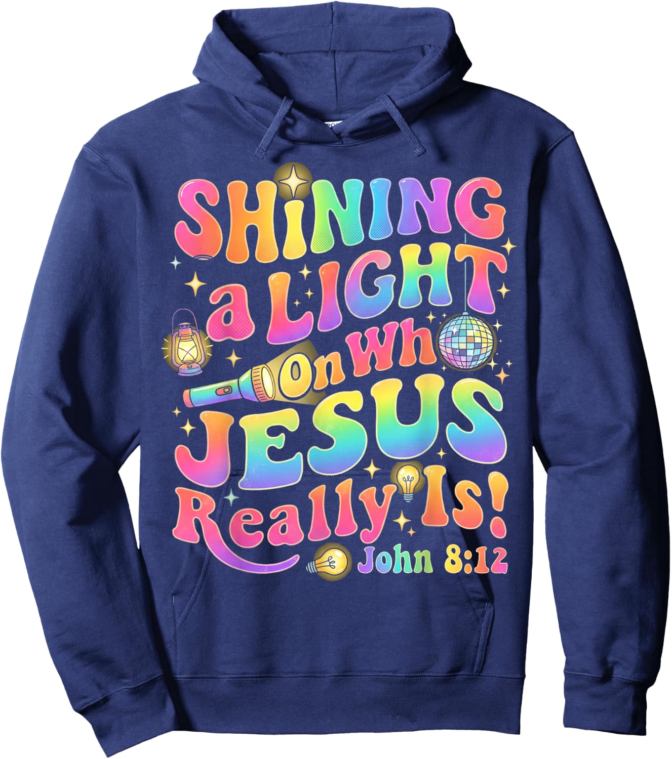 Shining A Light On Who Jesus VBS2026 Vacation Bible School Hoodie - Hoodie | Navy