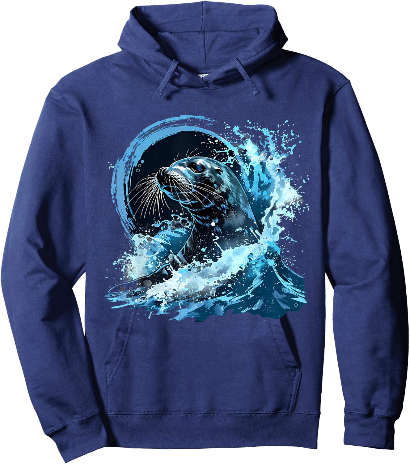 Seal Marine Mammal Ocean Sea Animal Sea Ocean Seal Artwork Hoodie - Hoodie | Navy