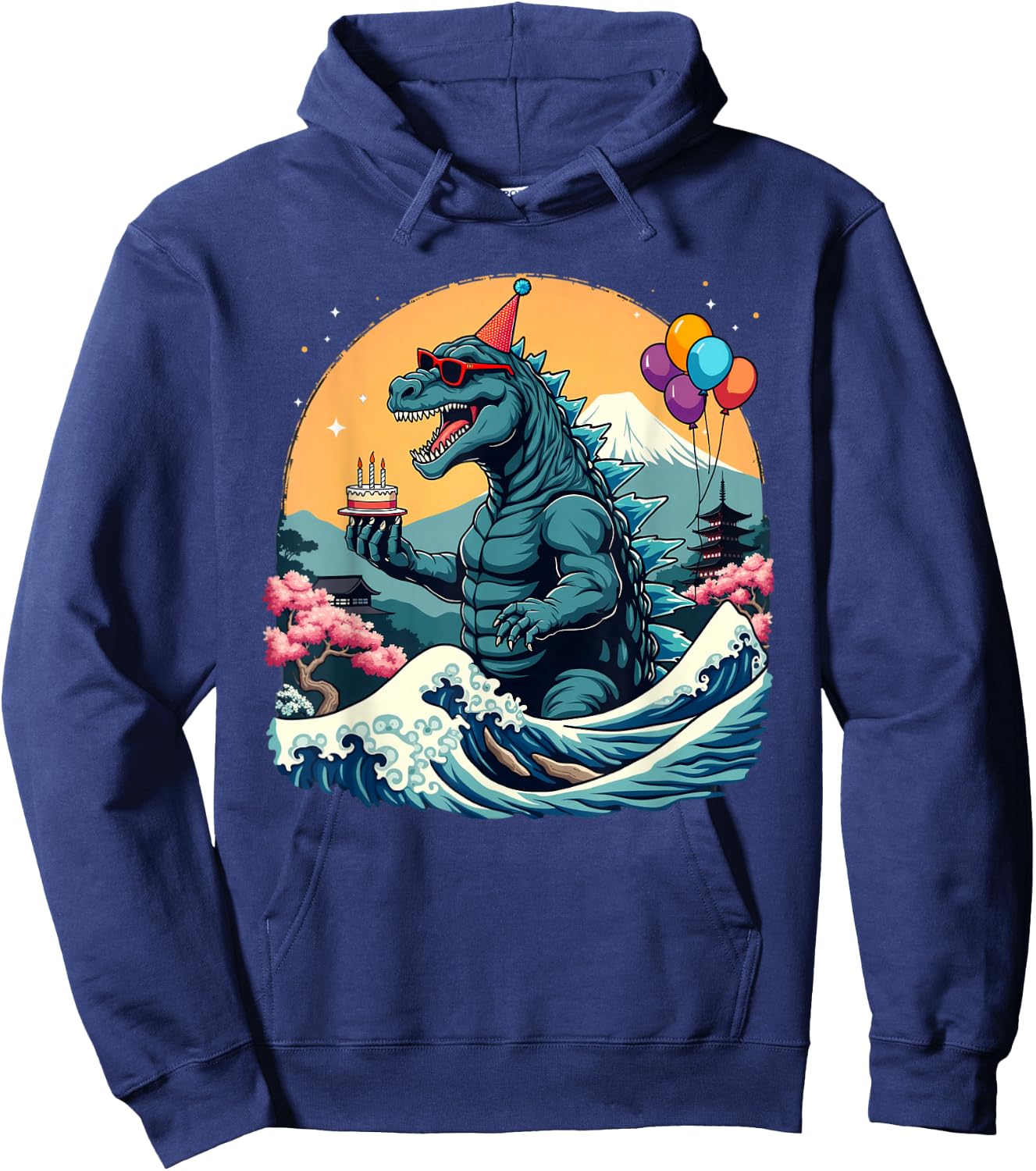Kaiju Birthday Japan Monster Movie Bday Party Decorations Hoodie - Hoodie | Navy