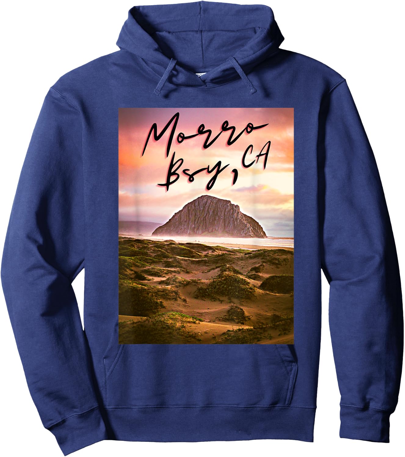 Morro Bay Ca Morro Rock California Hoodie - Hoodie | Navy
