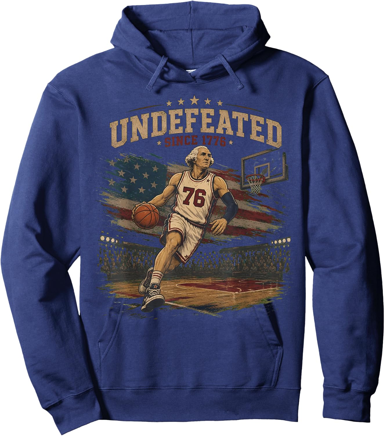 Undefeated Since 1776 America 4th of July Independence Day Hoodie - Hoodie | Navy