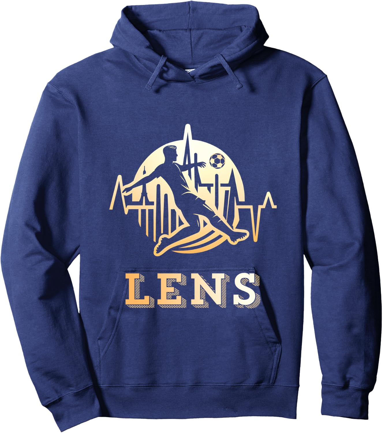 Lensois Football Lens Supporter Gift, Black, S Hoodie - Hoodie | Navy