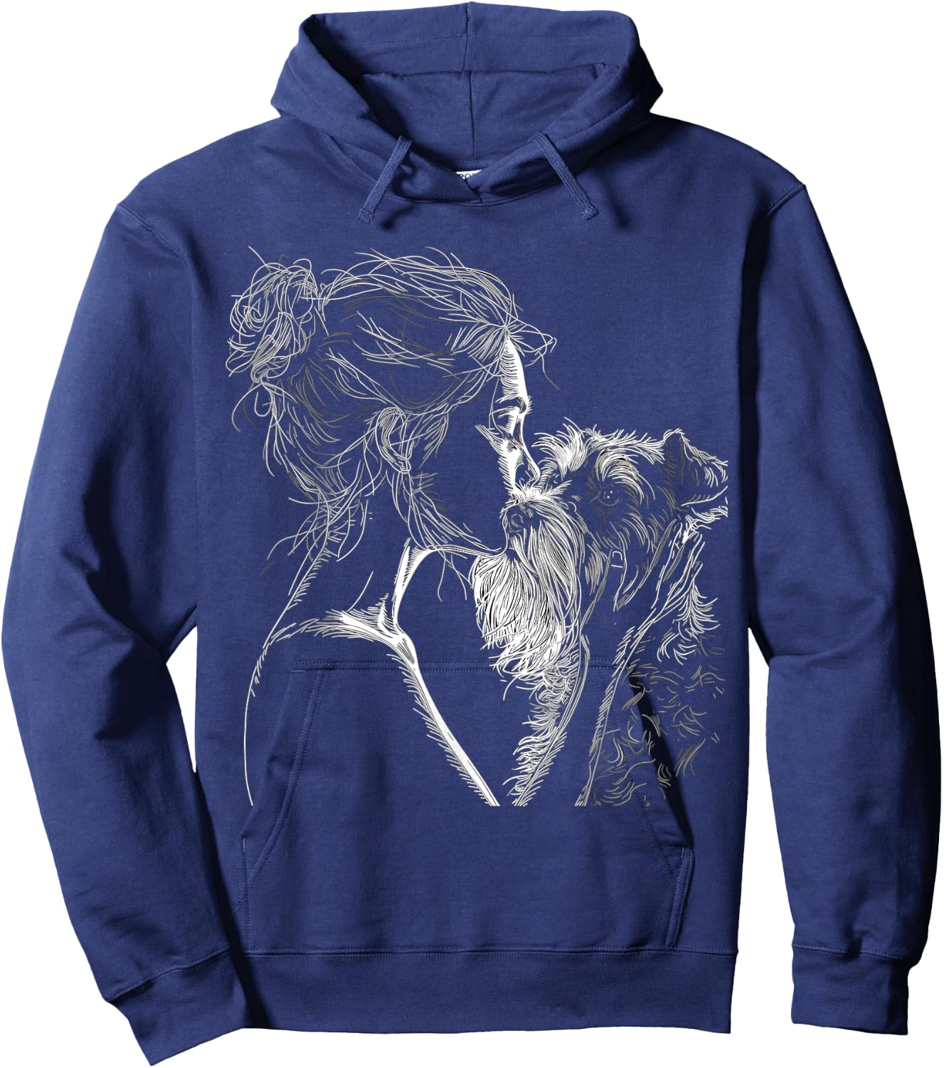 Schnauzer Mom Dog Art Schnauzer Lover Mother's Day Hoodie - Hoodie | Navy