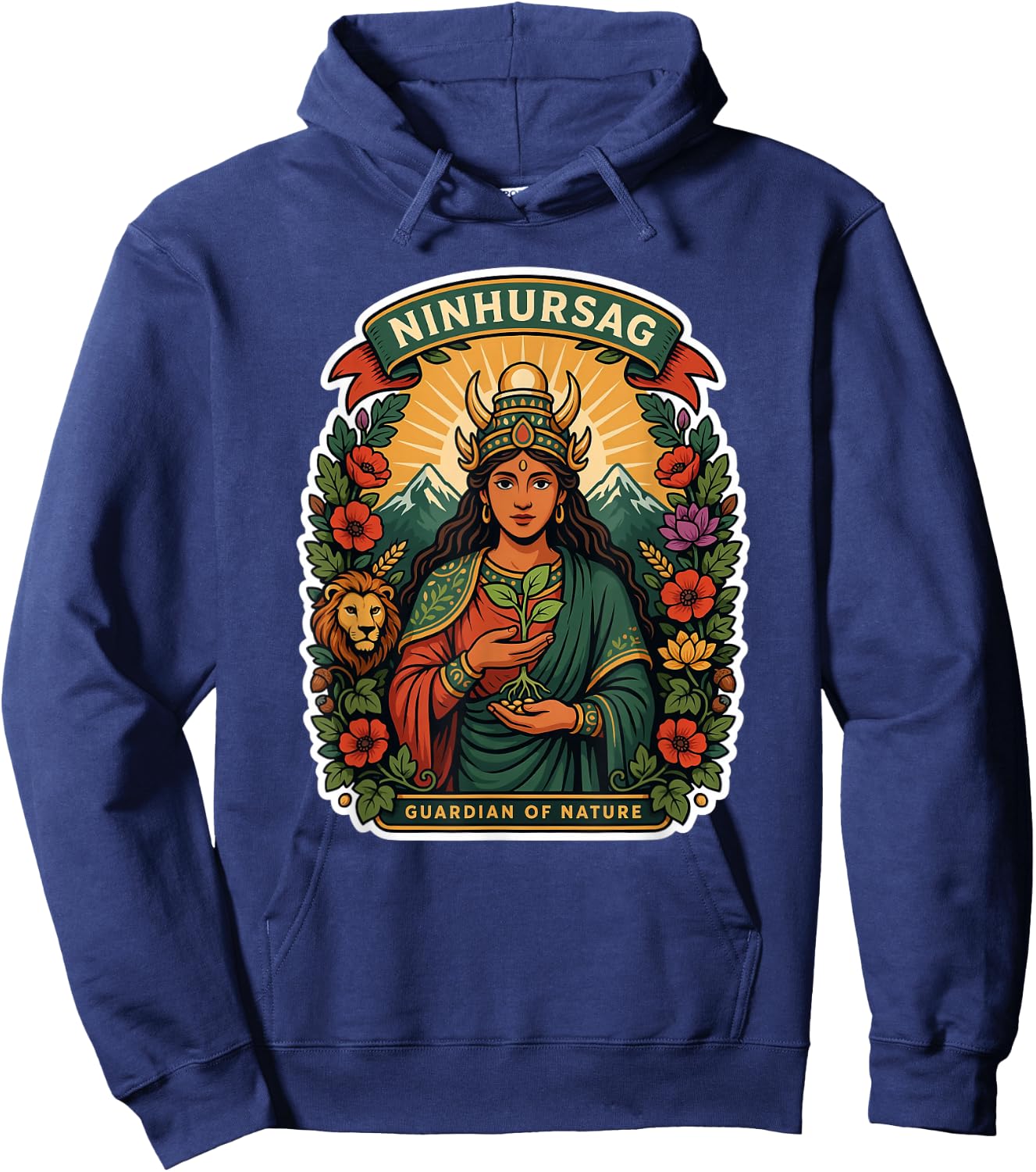 Ninhursag Guardian of Nature Anunnaki Mythology Goddess Love Hoodie - Hoodie | Navy