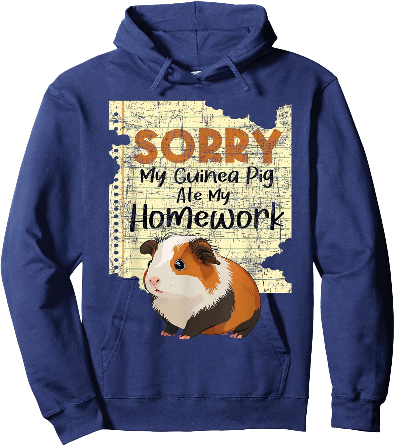 Sorry My Guinea Pig Ate My Homework - School Pet Lover Hoodie - Hoodie | Navy