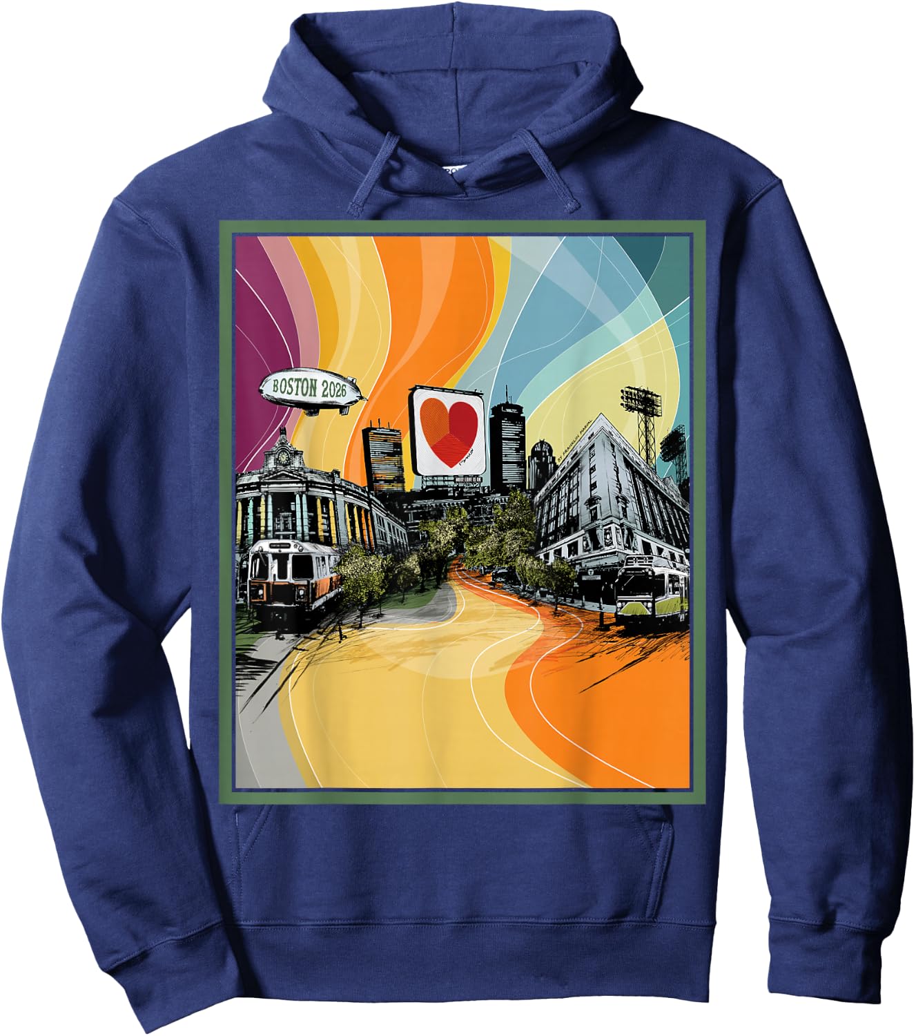 The Heart Sign, Boston 2026 Hoodie - Hoodie | Navy