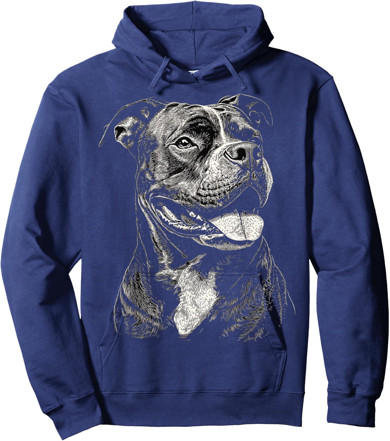 American Bully Dog Graphic Pet Art American Bully , Black, S Hoodie - Hoodie | Navy