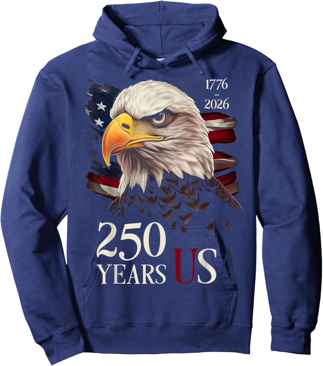 250 Years USA 1776-2026 Eagle - 250th Anniversary America Hoodie - Hoodie | Navy
