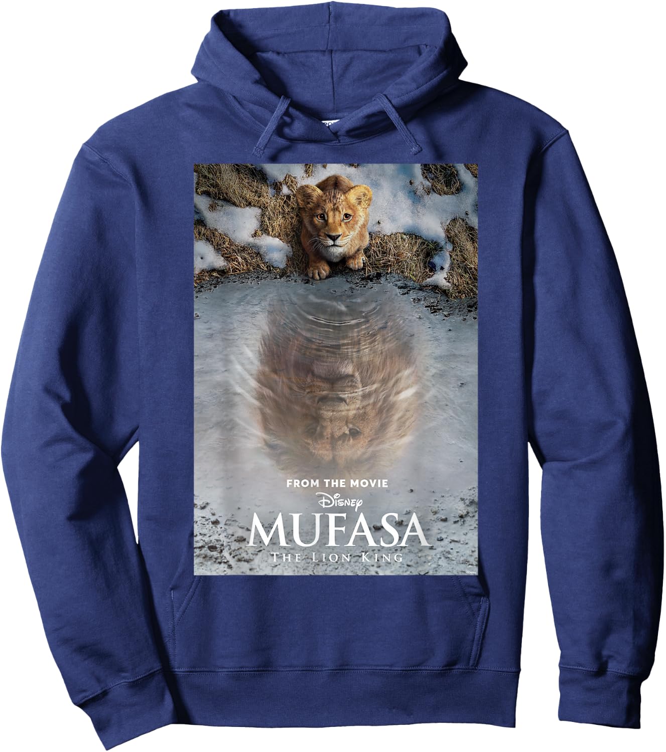 Disney Mufasa: The Lion King the Official Movie Poster Art , black Hoodie - Hoodie | Navy