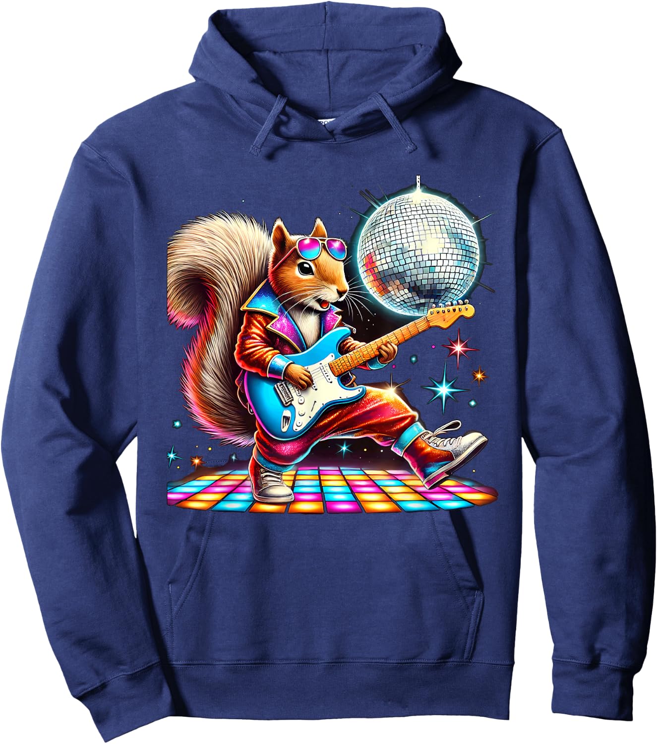 Aesthetic Squirrel Disco Hoodie - Hoodie | Navy