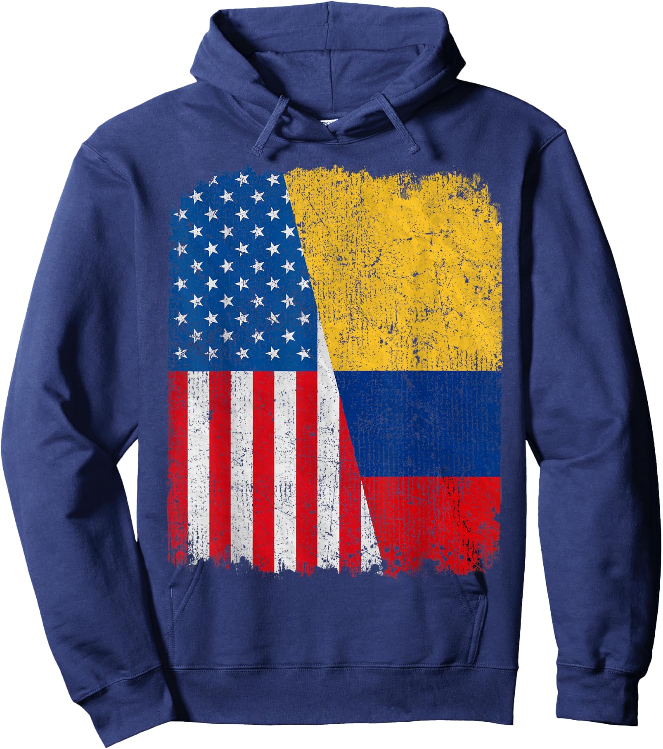Colombian American Flag Half USA Colombia Root Proud Hoodie - Hoodie | Navy