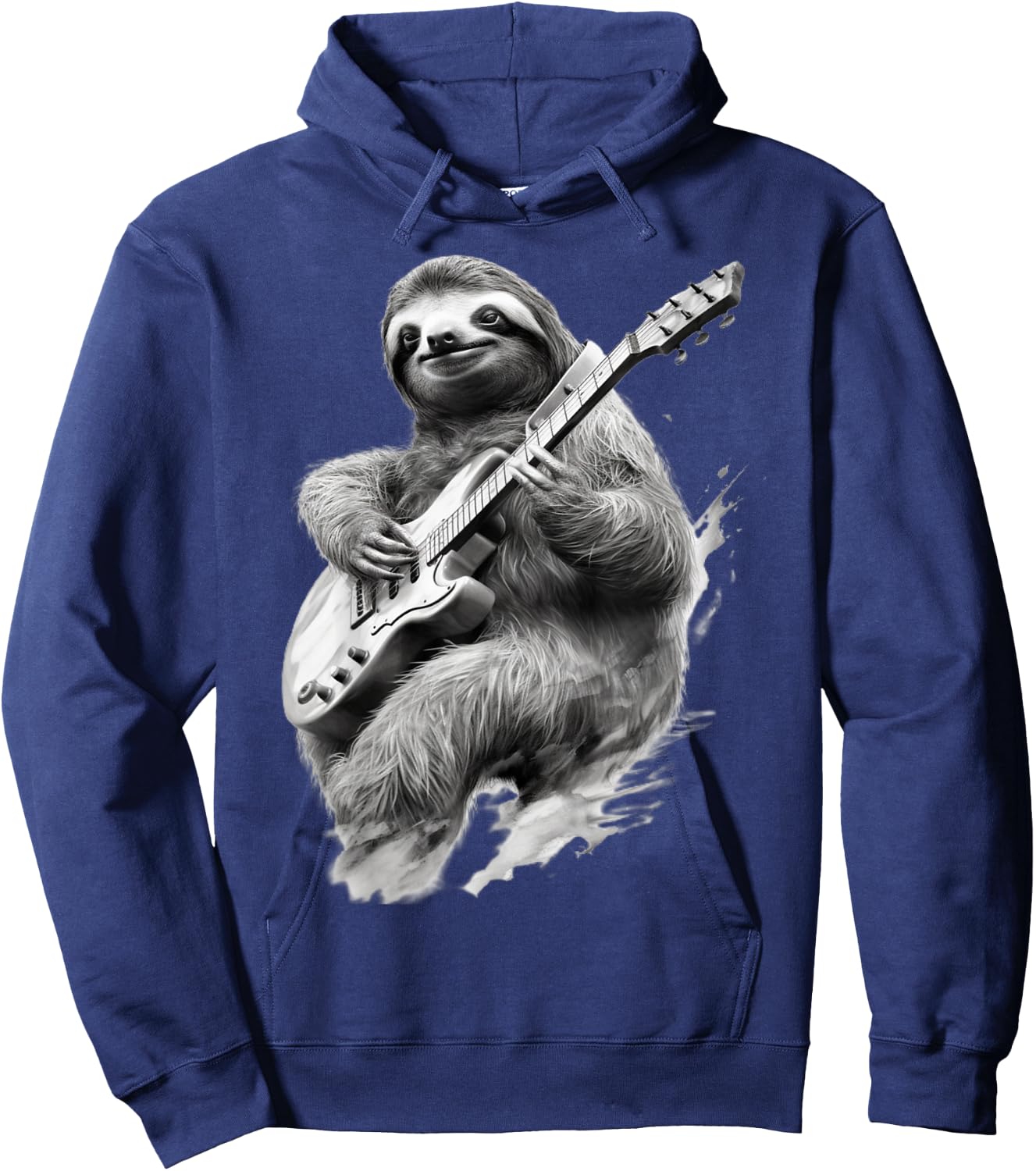 Rock and Roll Sloth Guitarist funny Hoodie - Hoodie | Navy