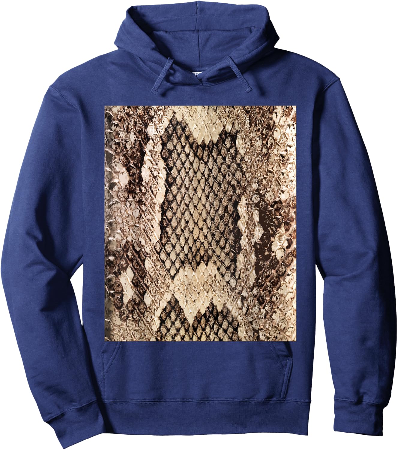 Snakeskin Print - Snake Reptile Animal Rattlesnake Hoodie - Hoodie | Navy