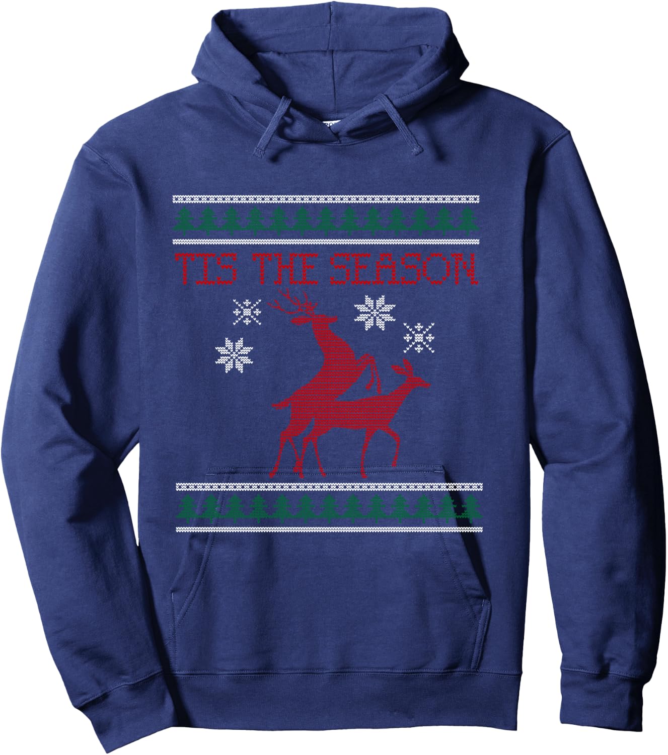 Deer Humping Christmas Shirt, Tis The Season Hoodie - Hoodie | Navy