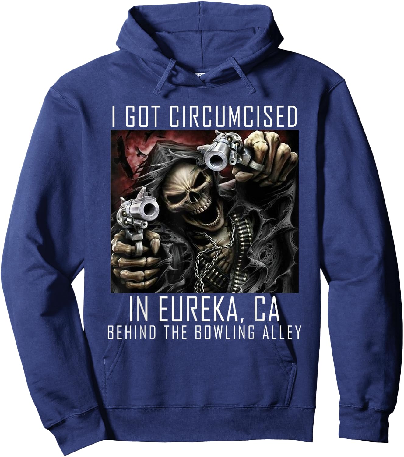 Circumcised Bowling | I Got Circumcised In Eureka CA Hoodie - Hoodie | Navy