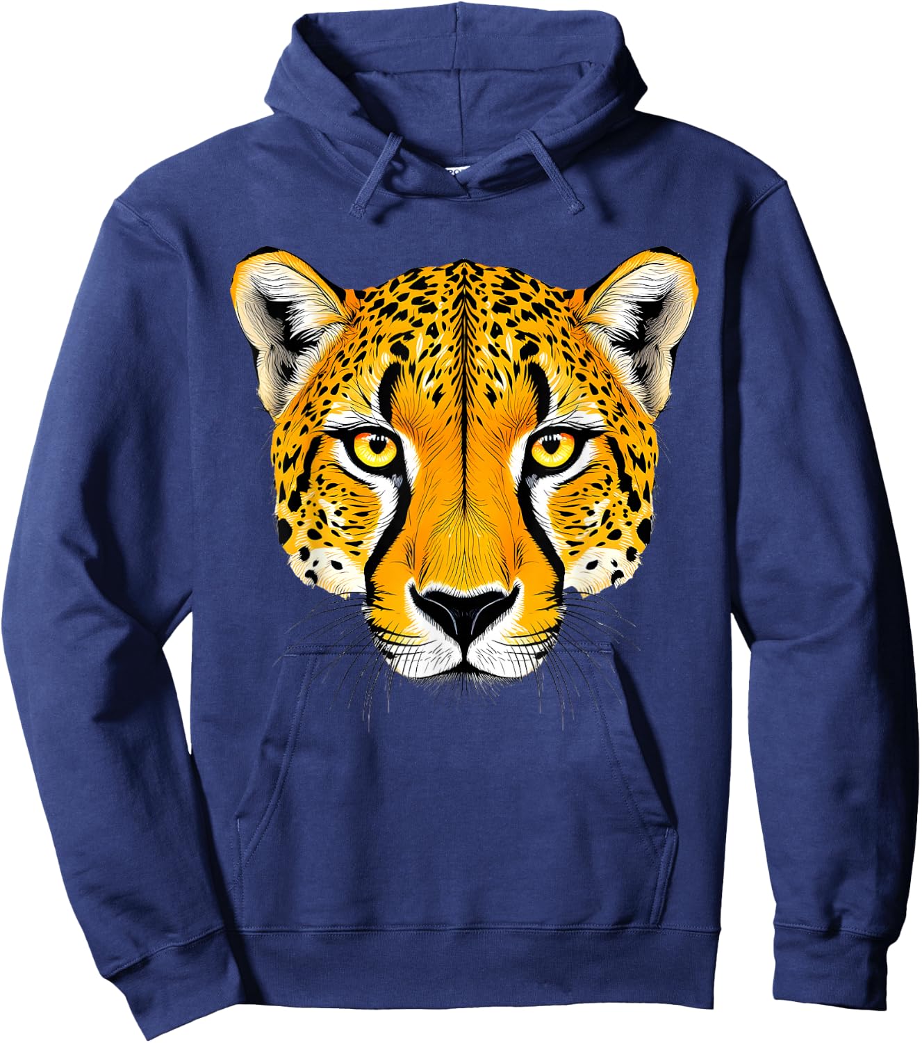 Cool Cheetah Art Women Kid Zoo Animal Safari Cheetah Hoodie - Hoodie | Navy