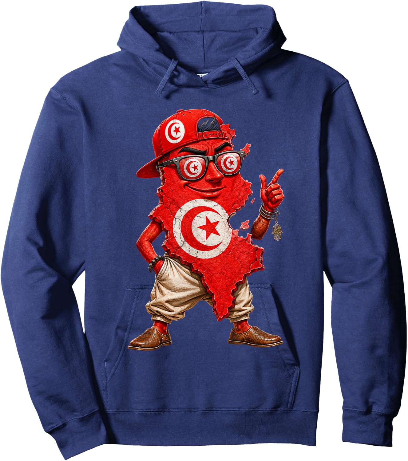National Pride Tunisia Flag Hoodie - Hoodie | Navy