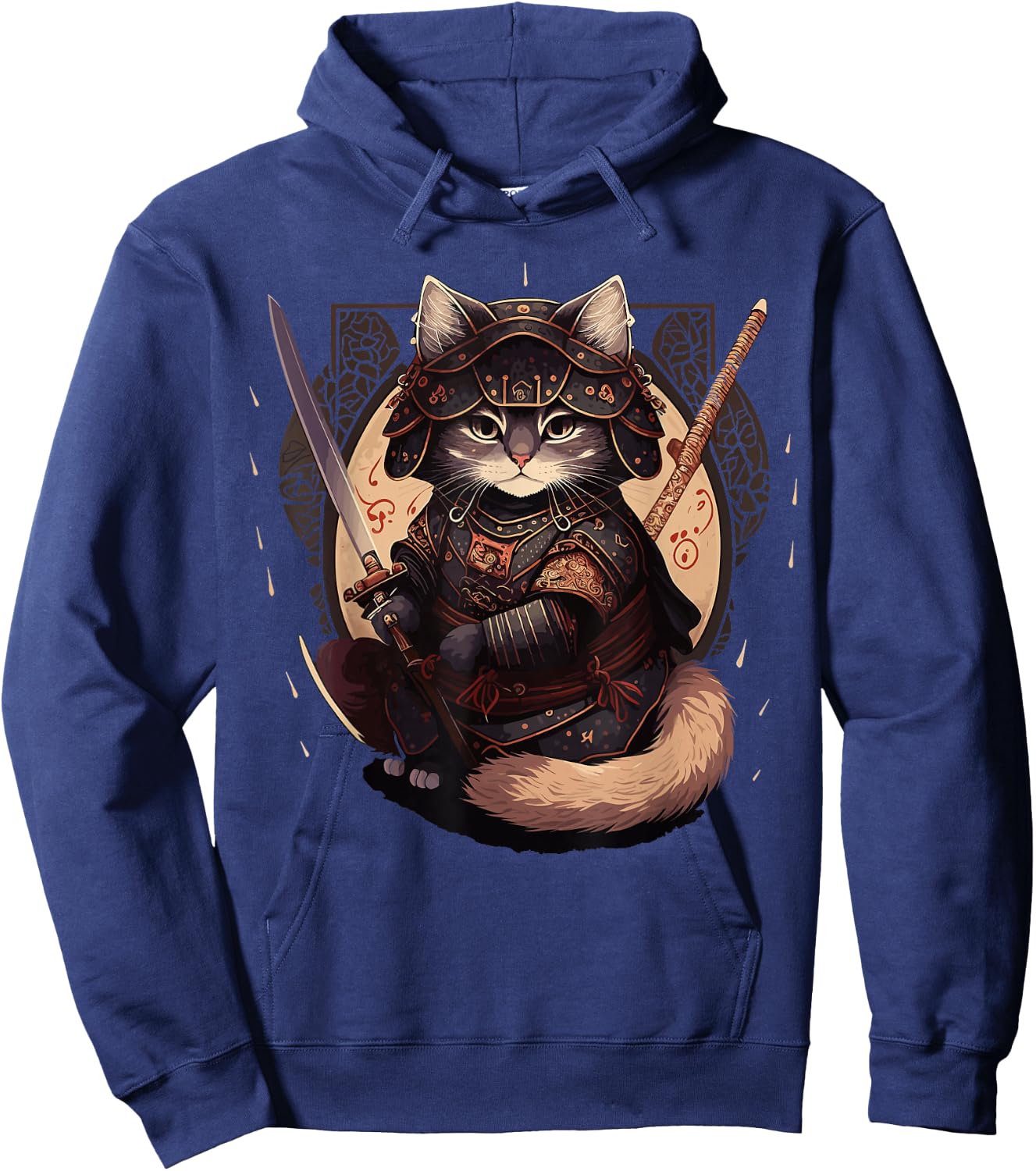 Samurai Cat Warrior Japanische Ninja Katze Kawaii Hoodie - Hoodie | Navy