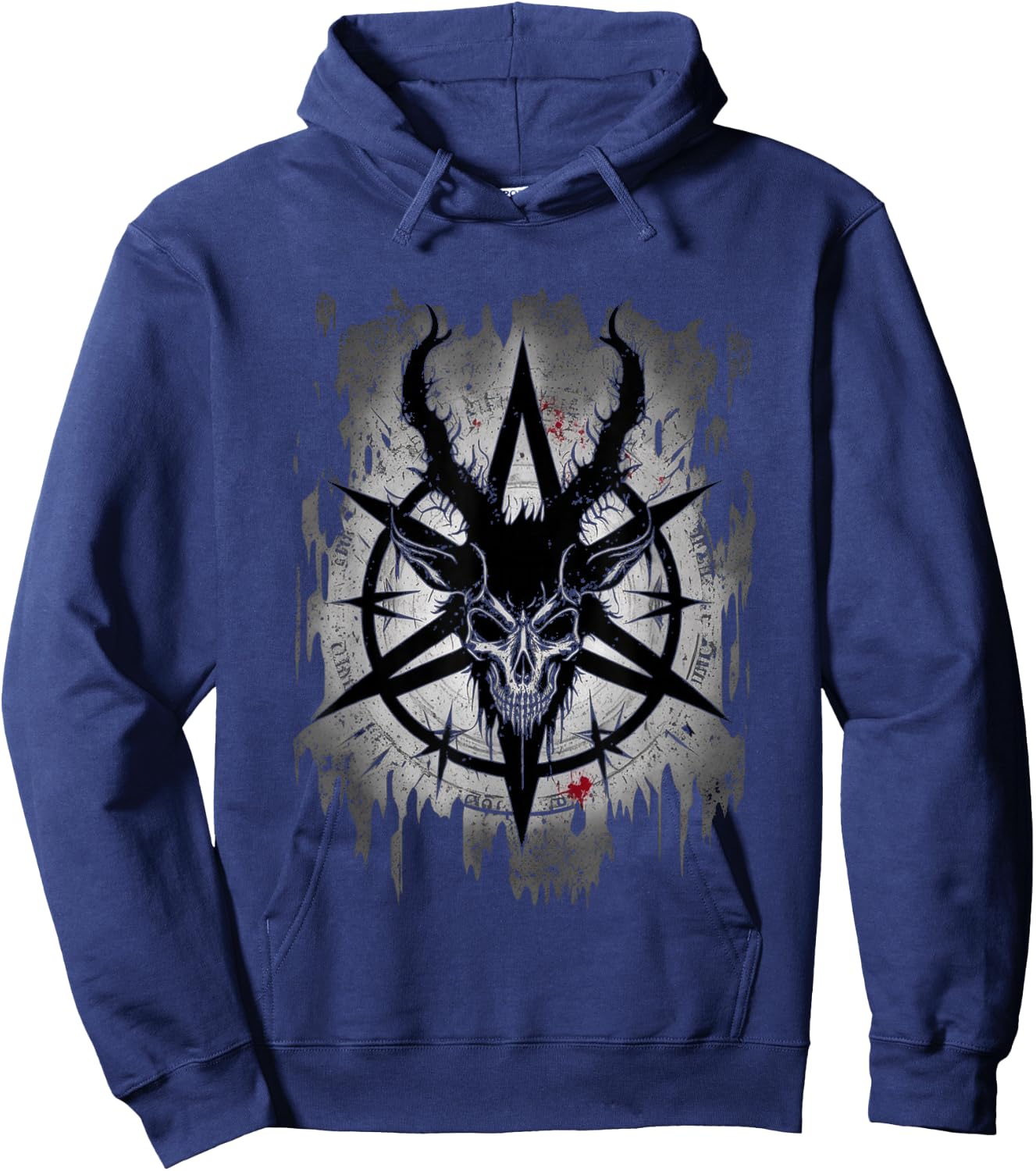 gothic aesthetic Occult Unholy grunge Emo Punk Satanic Hoodie - Hoodie | Navy