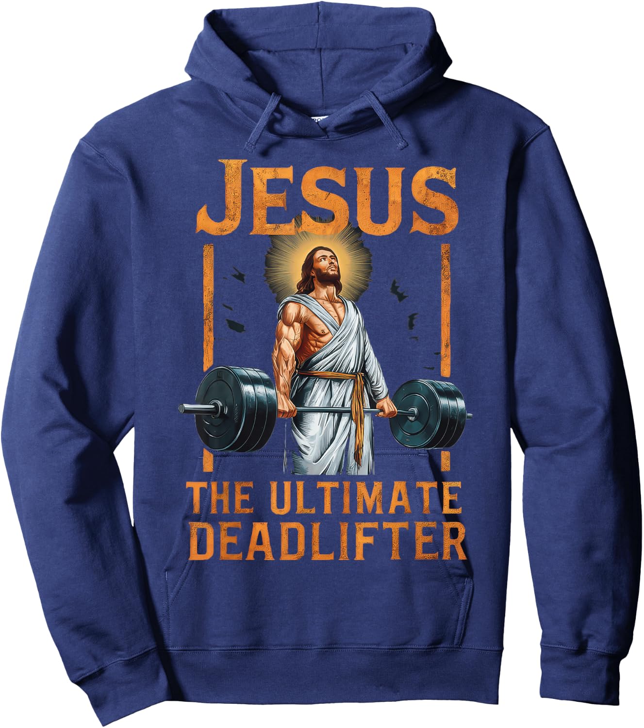 Jesus The Ultimate Deadlifter Christian Hoodie - Hoodie | Navy