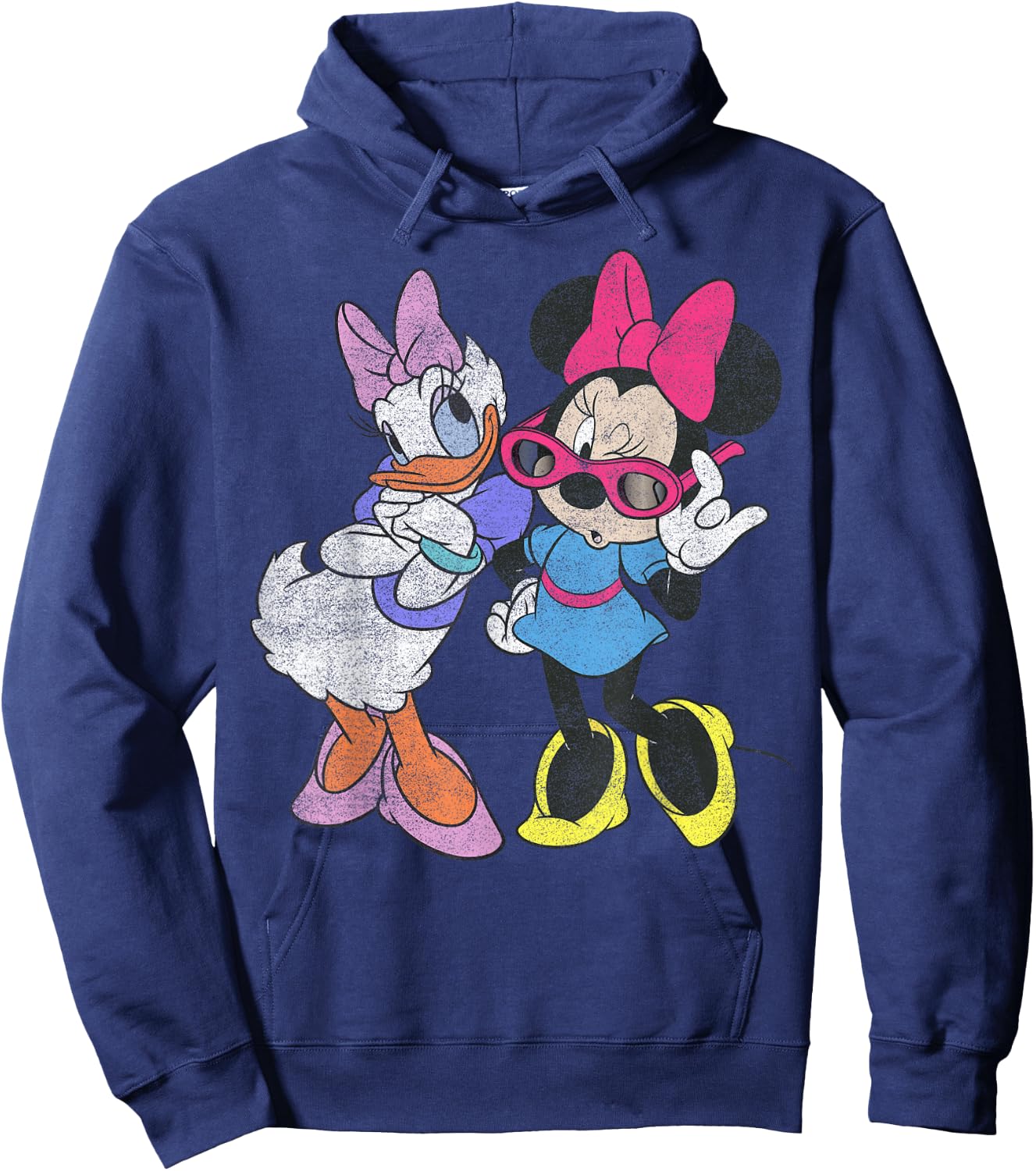 Disney Mickey And Friends Daisy & Minnie Fashion Short Sleeve Hoodie - Hoodie | Navy