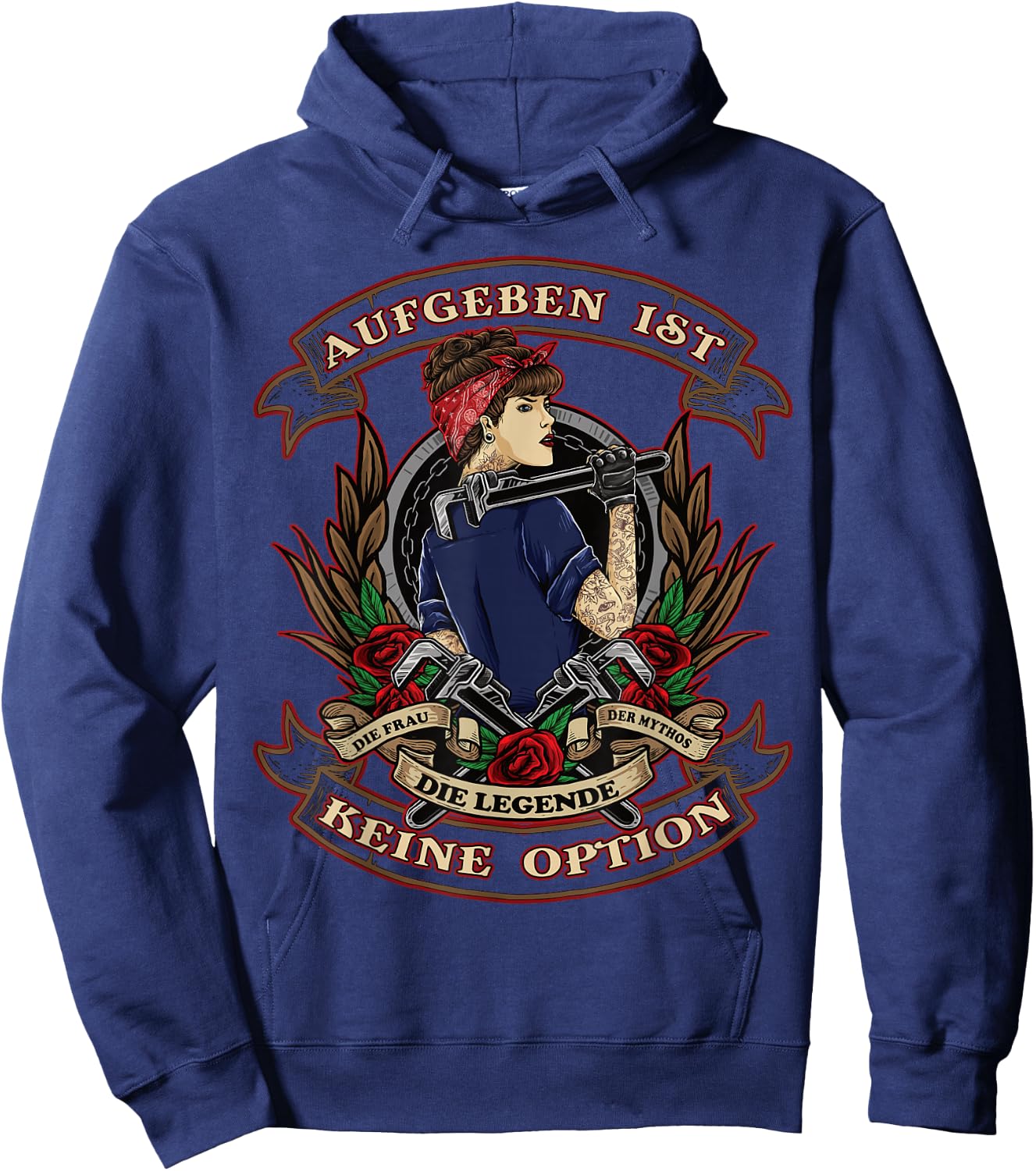 Aufgeben ist keine Option Damen Frauen-Power Hoodie - Hoodie | Navy
