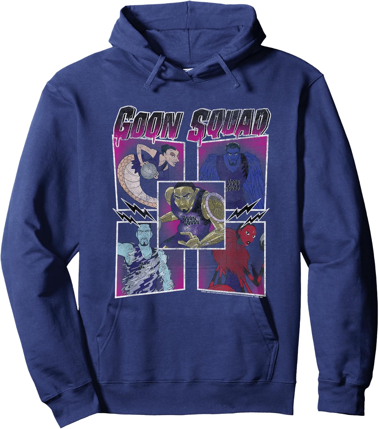 Space Jam: A New Legacy Group Shot Goon Squad Box Up Hoodie - Hoodie | Navy