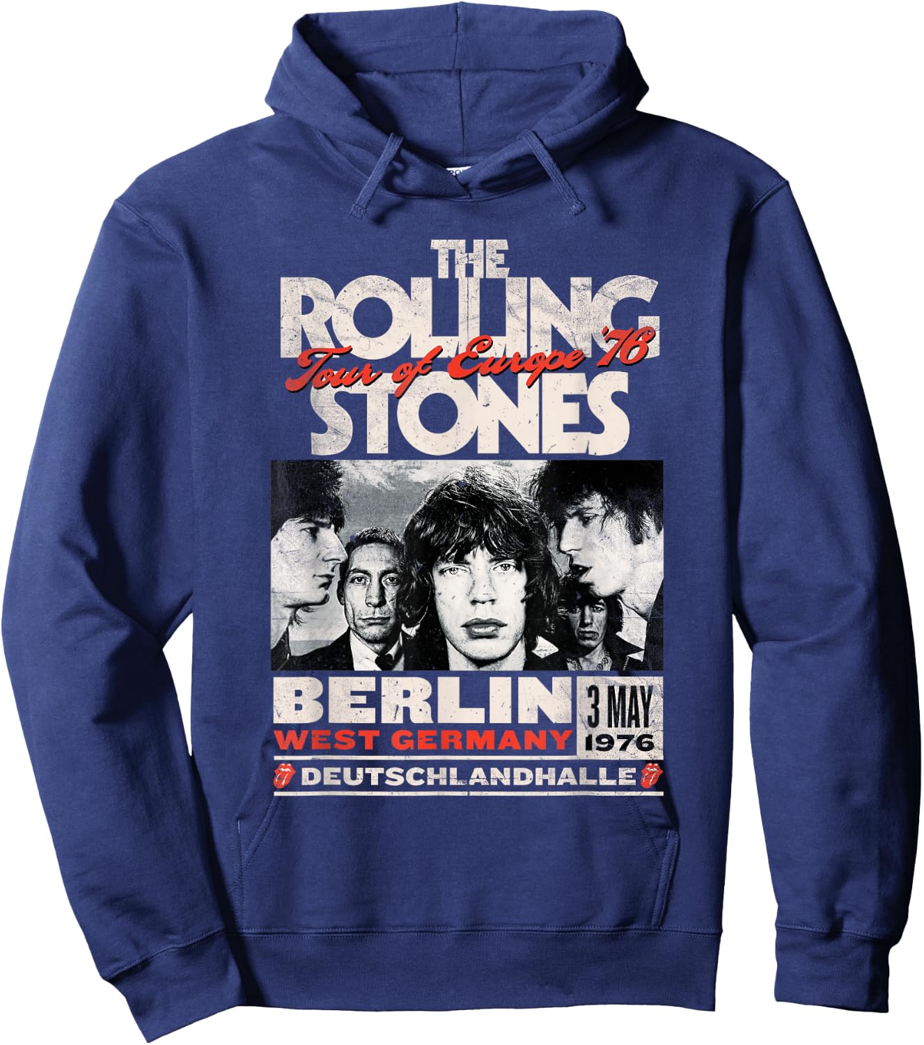 The Rolling Stones Berlin 76 Hoodie - Hoodie | Navy