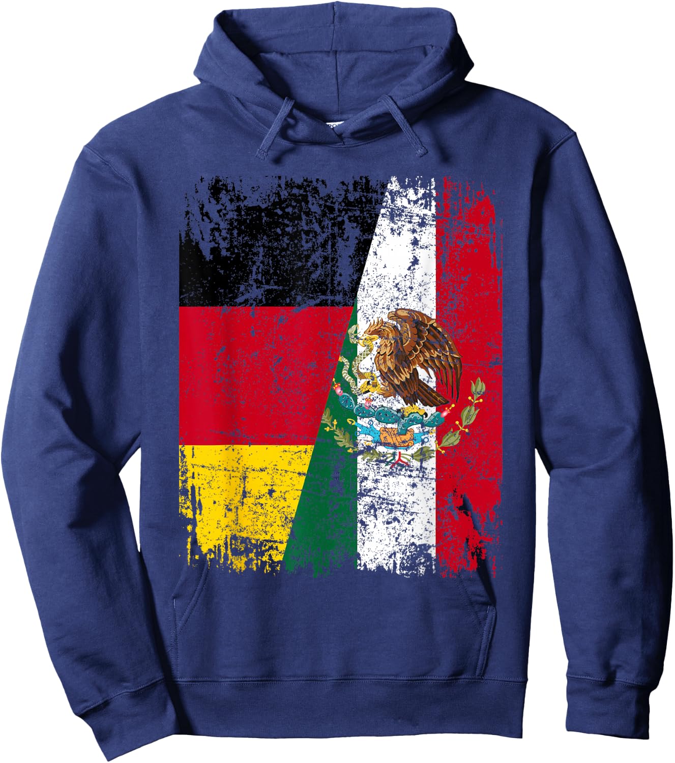 MEXIKO DEUTSCHLAND Flagge | Damen Herren Kinder | MEXIKO Hoodie - Hoodie | Navy