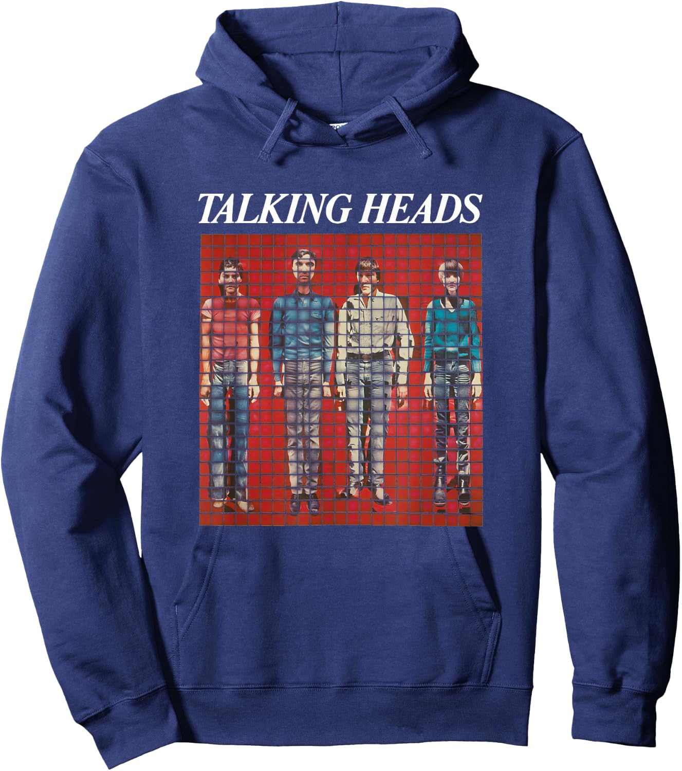Talking Heads Pixel Portrait Hoodie - Hoodie | Navy