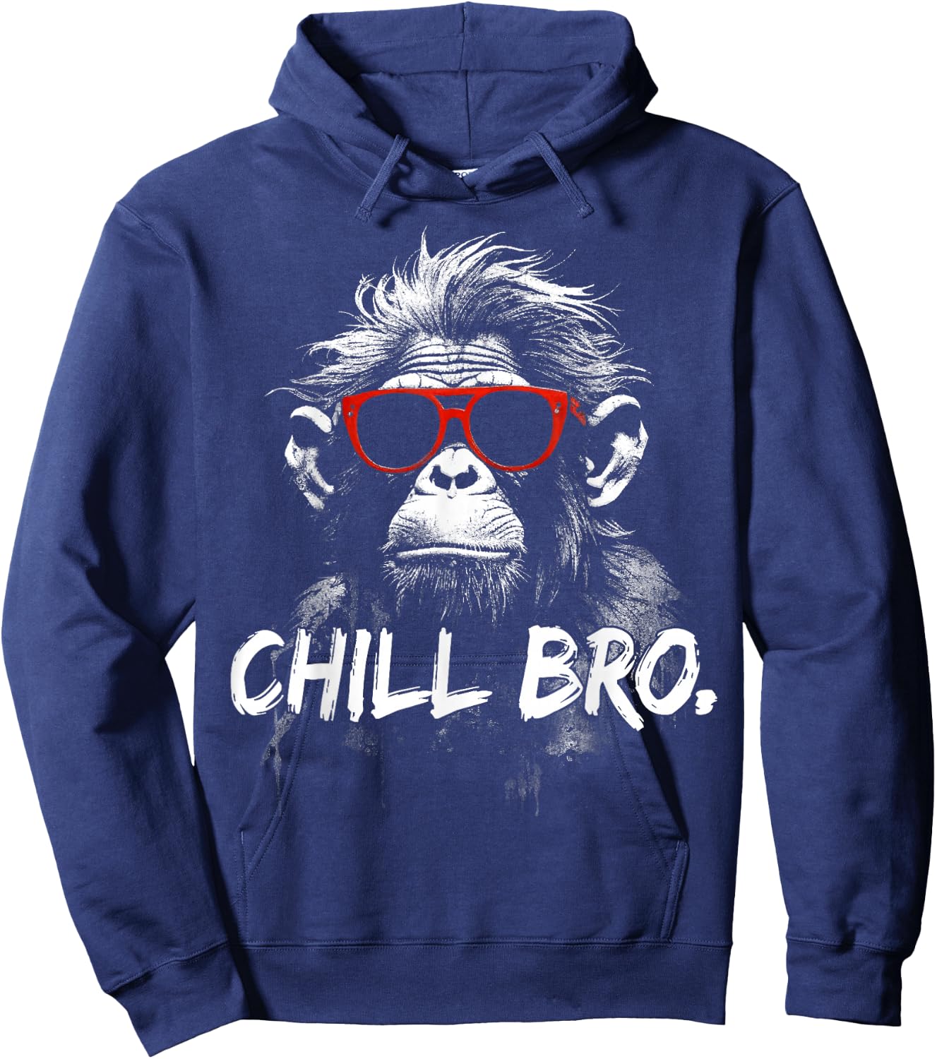 Chill Bro Cool Monkey with Sunglasses Gift Gamer , black Hoodie - Hoodie | Navy