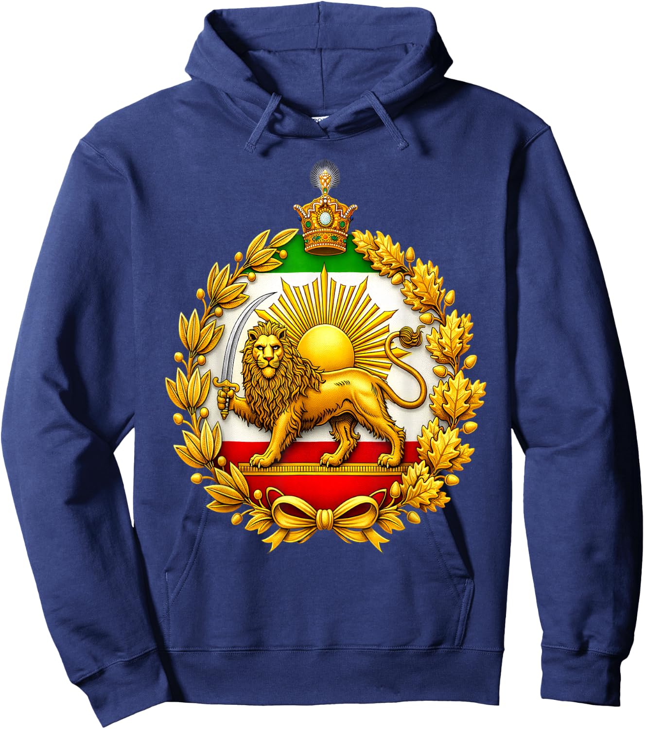 Iran Shir-o-Khorshid Löwe Sonne Persische Flagge Erbe Stolz Hoodie - Hoodie | Navy