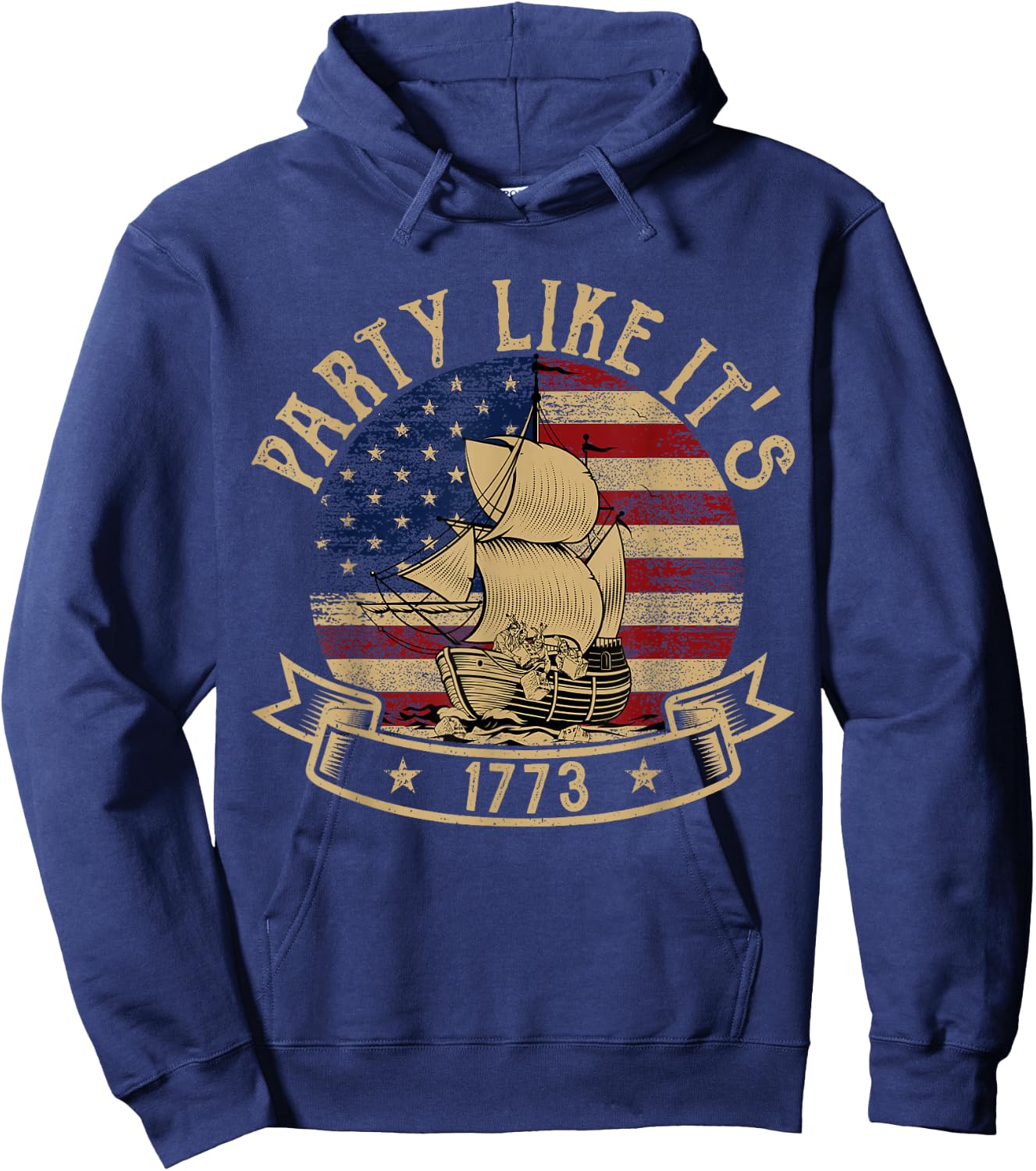 Party Like it's 1773 Boston Tea Funny American History Hoodie - Hoodie | Navy
